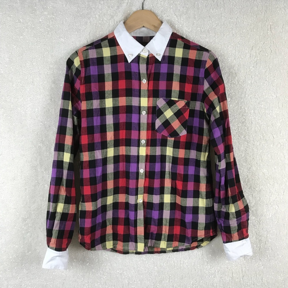 Urban Outfitters LUX | Colorful Plaid Shirt, Sz M